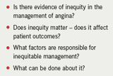 Table 1: Questions on inequity of treatment in angina