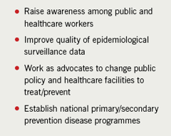 Table 1. Common action plan for rheumatic fever/rheumatic heart disease eradication in Africa