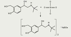 Figure 2. The formation of the ionic pharmaceutical salt salbutamol sulphate