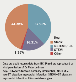 Figure 2. Indications for PCI during 2008