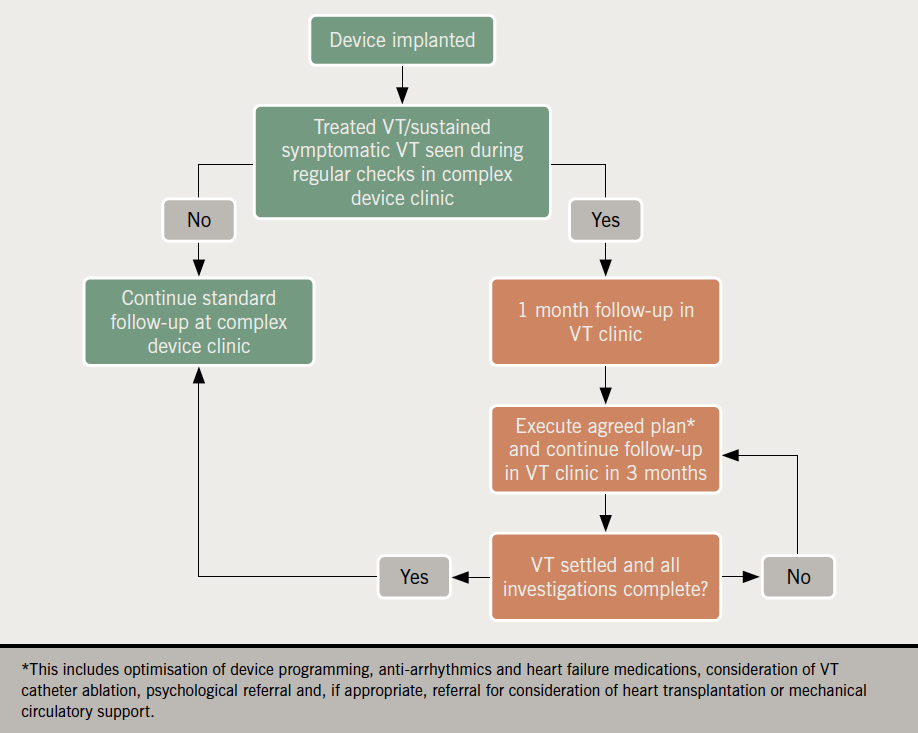 Tran - Figure 3. Proposed flowchart for a specialised ventricular tachycardia (VT) clinic