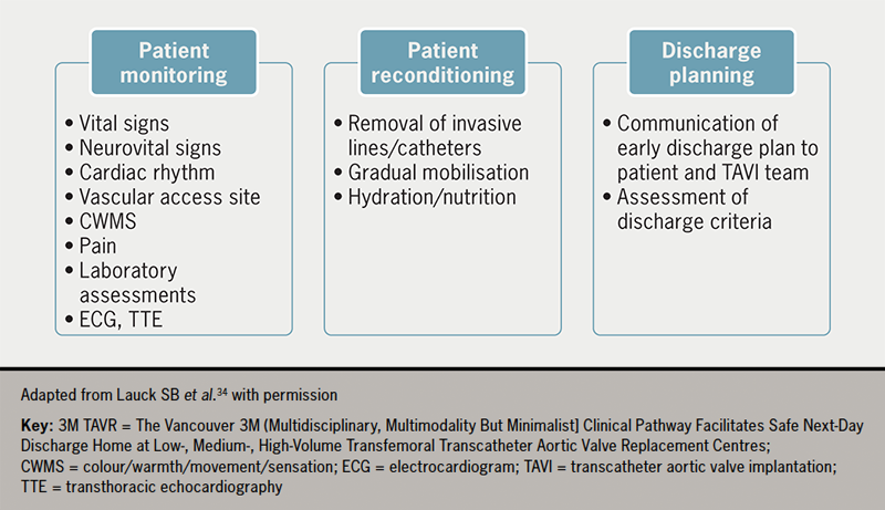 Lauck - Figure 2. Post-procedure protocol based on the 3M TAVR study